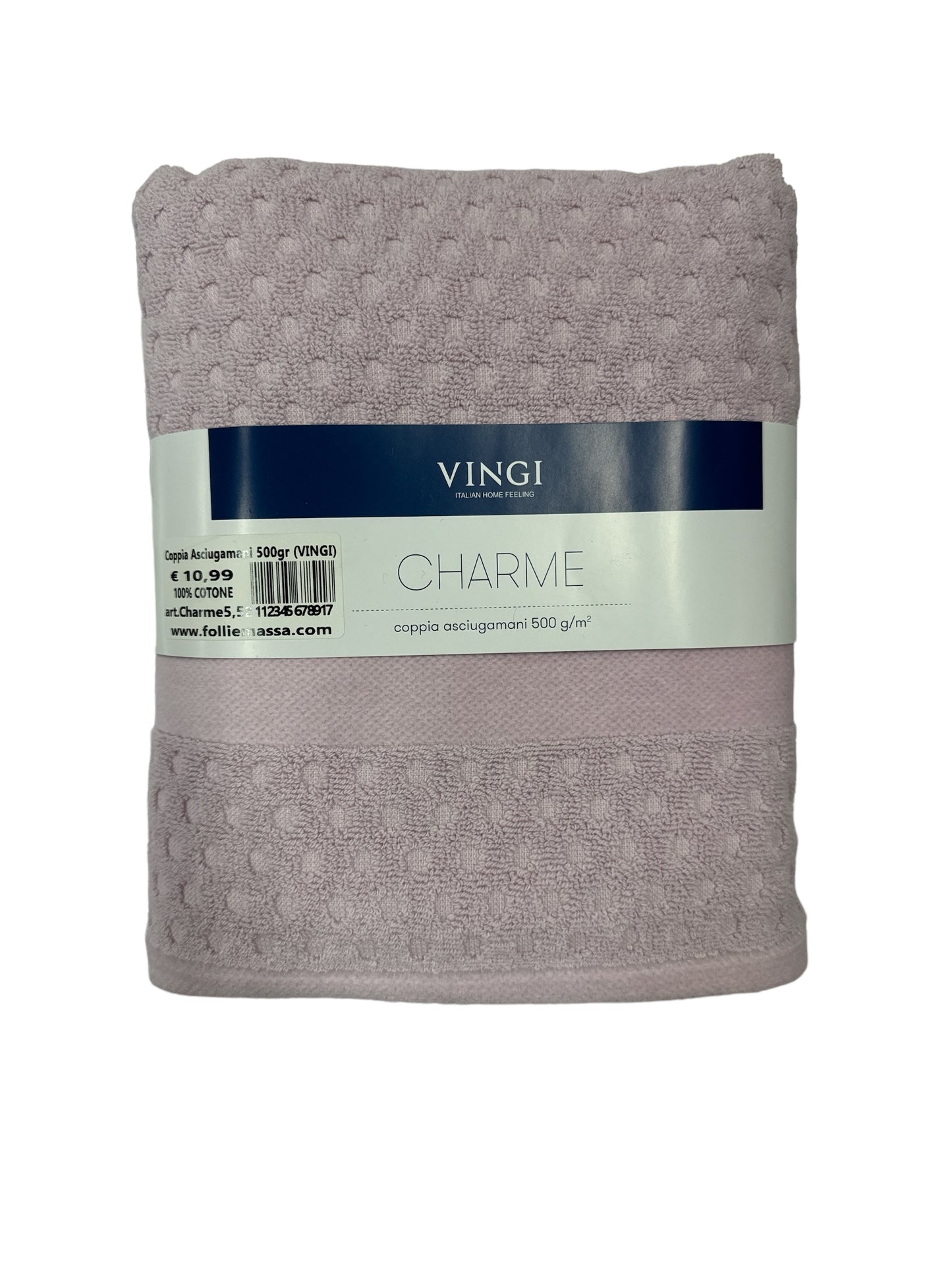 Asciugamano+Ospite 100% Cotone 500gr Hotel e BeB Art. Charme